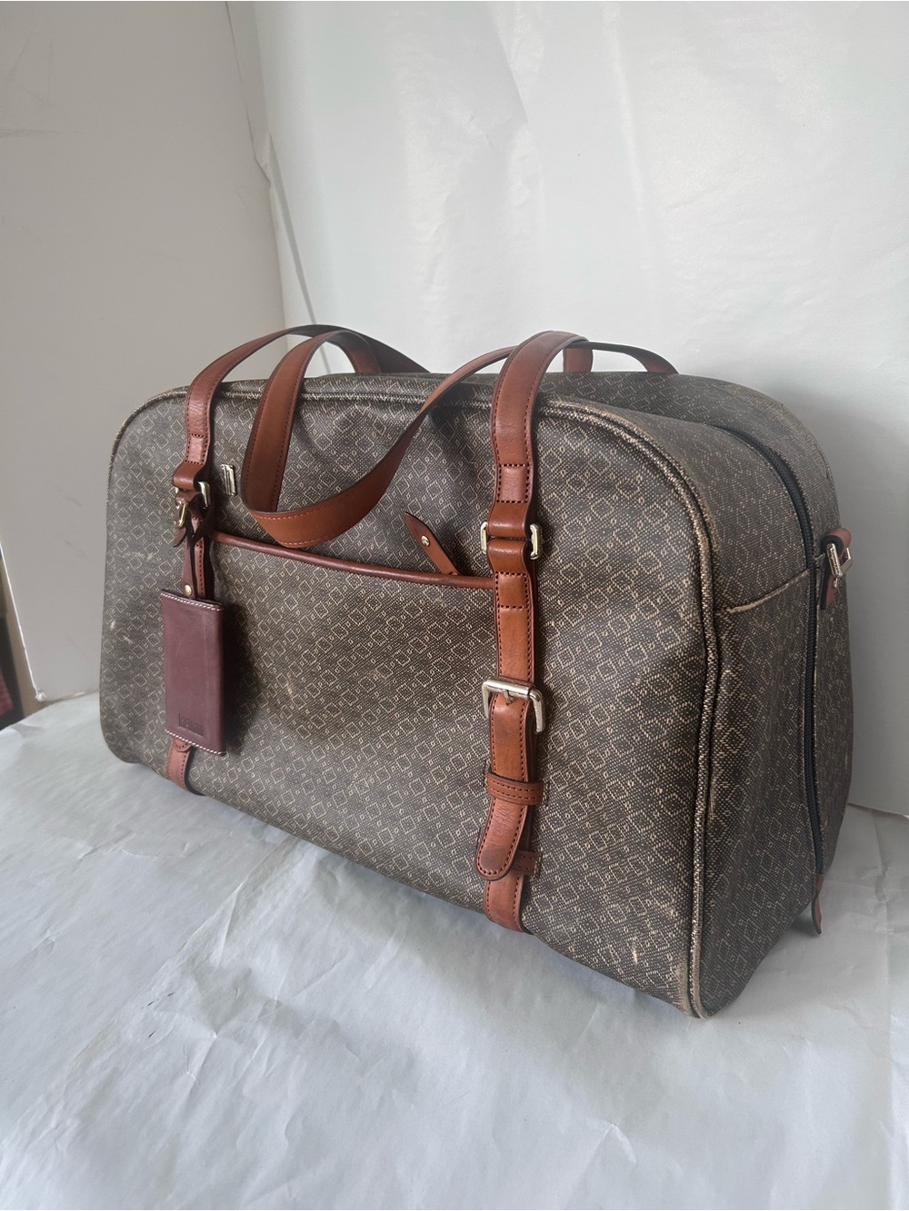 vintage Hartmann Wings collection diamond jacquard duffle bag